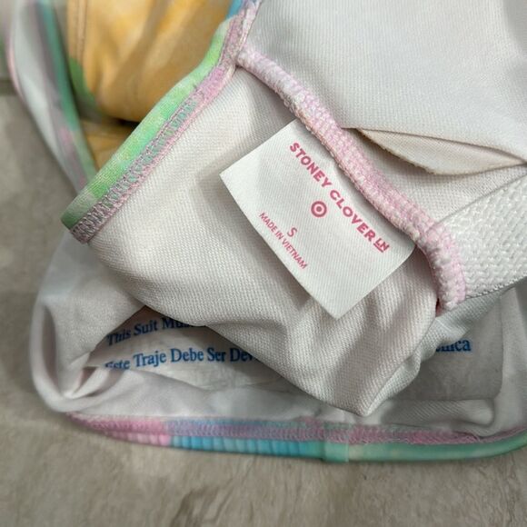 Stoney Clover Lane x Target Rainbow Tie Dye One Piece Swimsuit NWOT - Picture 5 of 5